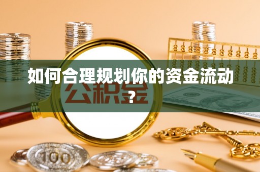 历下如何合理规划你的资金流动？