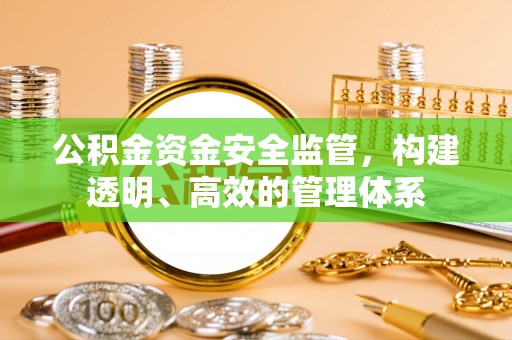 历下公积金资金安全监管，构建透明、高效的管理体系