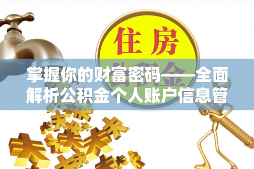历下掌握你的财富密码——全面解析公积金个人账户信息管理与优化