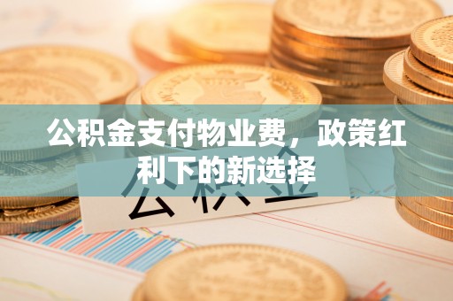 历下公积金支付物业费，政策红利下的新选择