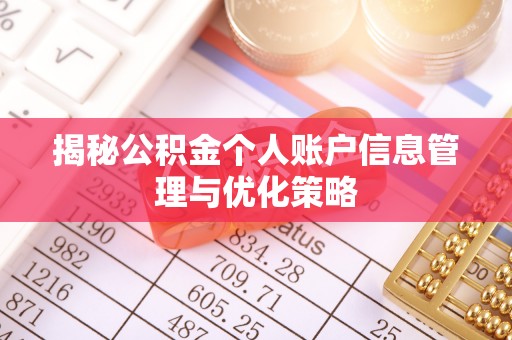 历下揭秘公积金个人账户信息管理与优化策略