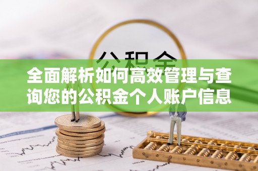 历下全面解析如何高效管理与查询您的公积金个人账户信息